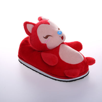 decorazione molle della casa della peluche delle pantofole del fumetto della peluche rosa-rosso di Fox di 30cm