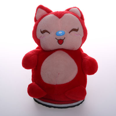 decorazione molle della casa della peluche delle pantofole del fumetto della peluche rosa-rosso di Fox di 30cm
