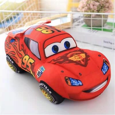 automobile rossa Toy Printing Logo di Mcqueen dell'automobile farcita fumetto su ordinazione di 25cm