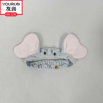 Banda volante sveglia Toy Accessories molle dei capelli della peluche del fronte del lavaggio dell'orecchio di elefante