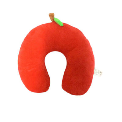 Viaggio rilegato lento Nap Plush Neck Pillow del cuscino del cotone rosso U di memoria