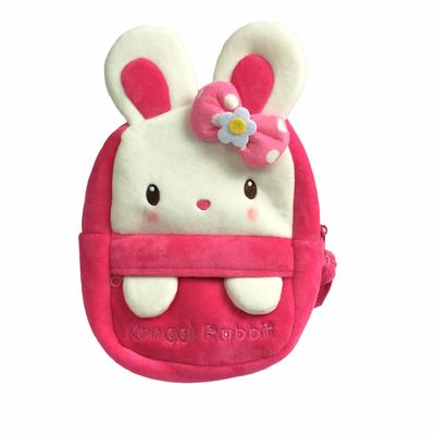 Bambini svegli Mini Schoolbag della borsa della peluche del fumetto dell'OEM del coniglio dello zaino rosa della peluche