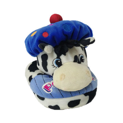 Mucca da latte blu Flip Flop Plush Stuffed Animal molle che modella la decorazione della casa della peluche