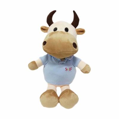 Mucca del fumetto della bambola della peluche della mucca dello zodiaco la piccola ha farcito i giocattoli animali della peluche