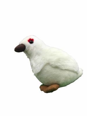 Uccello della colomba bianca di simulazione il piccolo ha farcito i giocattoli animali della peluche