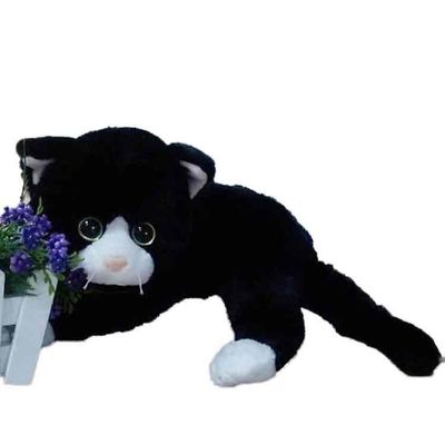 Giocattoli animali 100% della peluche Cat Stuffed Animal del poliestere in bianco e nero di 40CM