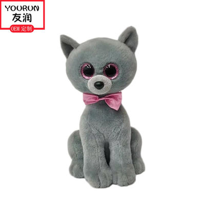 Tatto regolare di Grey Cat Stuffed Animal Plush Toys di simulazione di 30CM
