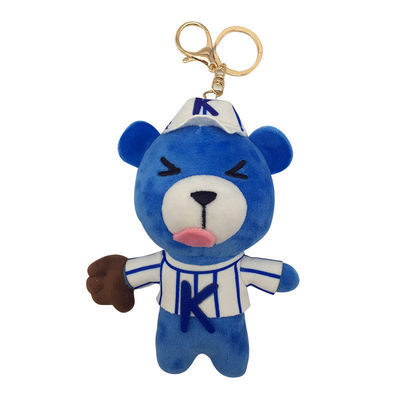 Giocattoli a catena chiave della peluche della bambola della peluche del dinosauro di Logo Small Red Big Mouth del ricamo
