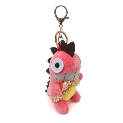 Giocattoli a catena chiave della peluche della bambola della peluche del dinosauro di Logo Small Red Big Mouth del ricamo