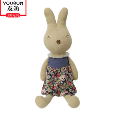 Giocattolo molle di Bunny Stuffed Plush Toys Floral del coniglio respirabile della gonna