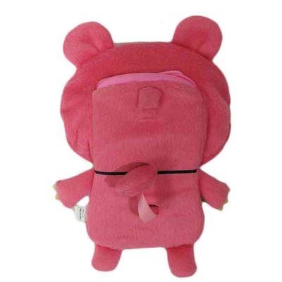 Il piccolo orso rosso ha farcito il titolare della carta animale Toy Accessories molle della peluche del titolare della carta del regalo