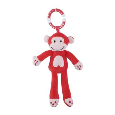 Animali farciti sicuri di Toy Newborn Crib Pendant Crib della peluche rossa della scimmia