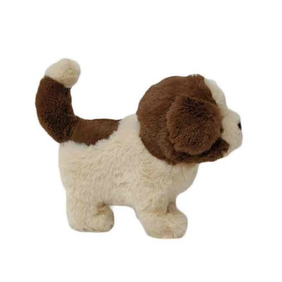 Scortecciamento di camminata del giocattolo A della peluche del cane del fiore della peluche molle di 20CM piccolo ed annuire col capo del cane elettrico