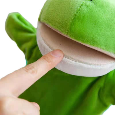 la mano della bocca della rana di 20cm ha farcito il giocattolo animale della peluche del guanto della bambola dei burattini