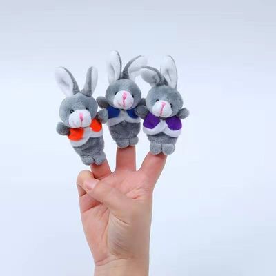 Burattini animali interattivi del dito della peluche del membro della famiglia per l'OEM dei bambini