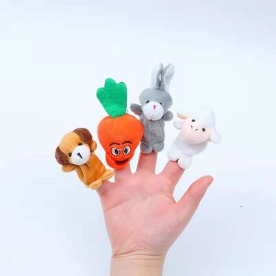 Burattini animali interattivi del dito della peluche del membro della famiglia per l'OEM dei bambini