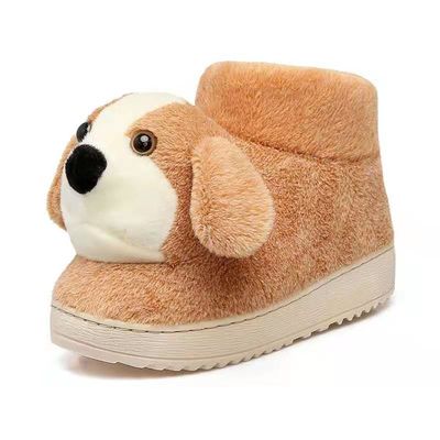 Pantofole animali della peluche con il tallone