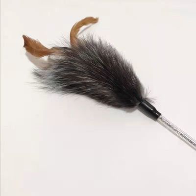 Peluche di presa in giro Cat Toy Fox Feather Plush Teasing Cat Stick With Handle dell'animale domestico
