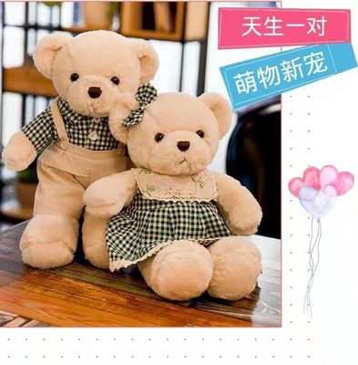 OEM coccolo rosso di Teddy Bear Soft Toy Bear 30cm della gonna di plaid