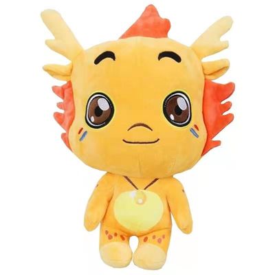 600g 35cm gialli pochi giocattoli molli di Dragon Plush Doll Animation Dragon