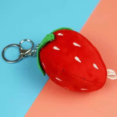 regalo molle di Toy Keyring For Car Birthday del pendente della peluche della fragola del fumetto di 10cm
