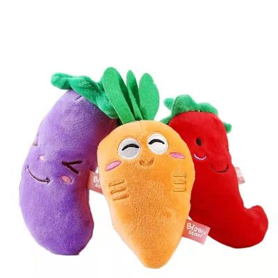 anti giocattoli della peluche di Cat Plush Toys Vocal Dog degli ortaggi da frutto del morso di 15cm