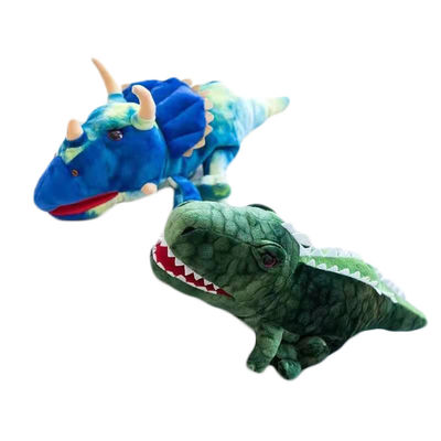 La peluche del burattino di mano del delfino gioca il burattino aperto del guanto della bocca per il bambino del genitore