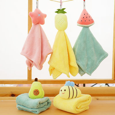 I bambini hanno ispessito i giocattoli quadrati svegli della peluche del bambino della toilette dell'asciugamano della peluche del fumetto