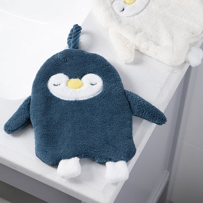 Asciugamano adorabile d'attaccatura ispessito della peluche della famiglia dei bambini del pinguino