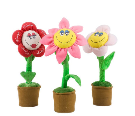 40cm che ballano e peluche conservata in vaso di canto fiore divertente Toy Home Decoration Flower
