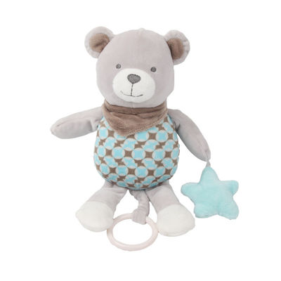 Bambole animali della peluche di Bell di musica lenitiva del bambino con l'anello d'attaccatura
