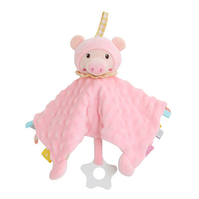 Asciugamano della saliva del bambino della peluche di Toy Non Shedding Animal Shaped della peluche della saliva del fumetto del cotone