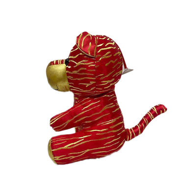 Filo artificiale del ricamo di Tiger Plush Doll With Golden di stile cinese