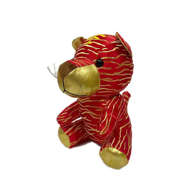 Filo artificiale del ricamo di Tiger Plush Doll With Golden di stile cinese