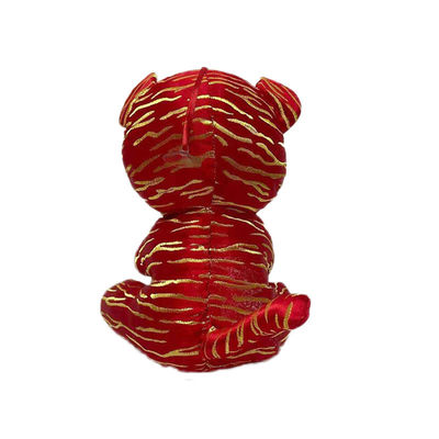Filo artificiale del ricamo di Tiger Plush Doll With Golden di stile cinese