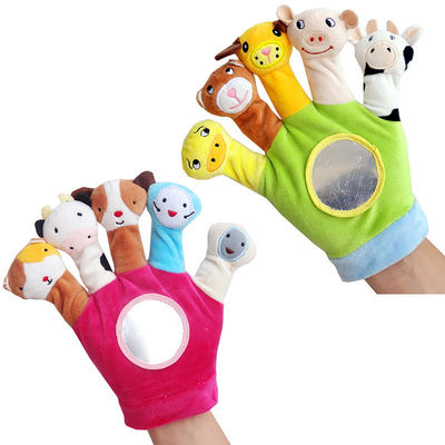 giocattolo interattivo del guanto del breve della peluche di 20cm bambino del genitore