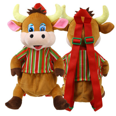 3D che modella lo zaino della peluche della mucca di Natale di 30cm per i bambini