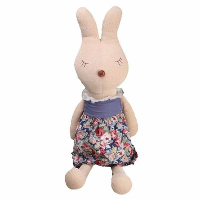 Giocattolo molle di Bunny Stuffed Plush Toys Floral del coniglio respirabile della gonna