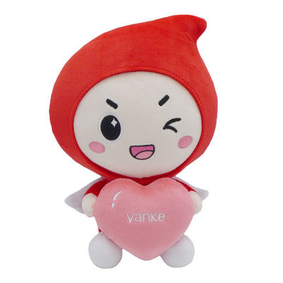 EN71 25cm Mini Plush Mascot Toy With ha stampato il logo