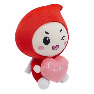 EN71 25cm Mini Plush Mascot Toy With ha stampato il logo