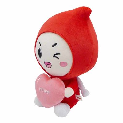 EN71 25cm Mini Plush Mascot Toy With ha stampato il logo