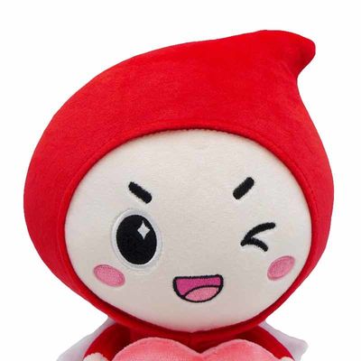 EN71 25cm Mini Plush Mascot Toy With ha stampato il logo