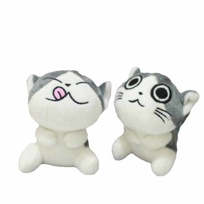 materiale da otturazione del cotone di 15cm Cat Plush Keychain With Polypropylene