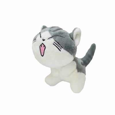 materiale da otturazione del cotone di 15cm Cat Plush Keychain With Polypropylene