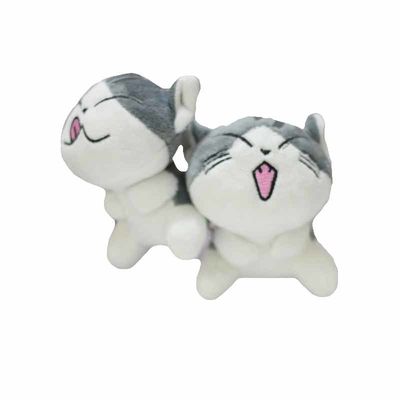 materiale da otturazione del cotone di 15cm Cat Plush Keychain With Polypropylene
