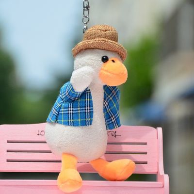 Giocattoli a catena chiave della peluche dell'anatroccolo farciti cotone dei pp