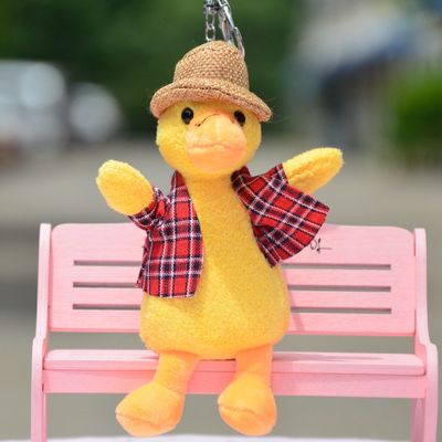 Giocattoli a catena chiave della peluche dell'anatroccolo farciti cotone dei pp