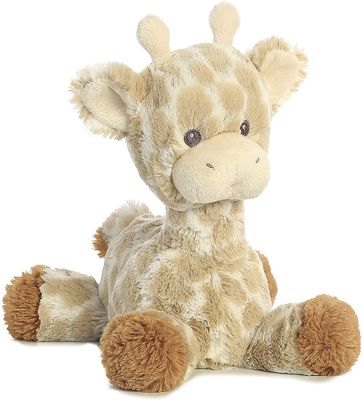 Il cotone di ASTM pp ha riempito la bambola di seduta della peluche della giraffa