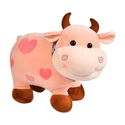 Bambola domestica lavabile della peluche della mucca della decorazione della mano
