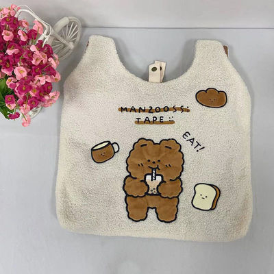 Orso molle Tote Bag della peluche dell'OEM 66x43cm per gli studenti